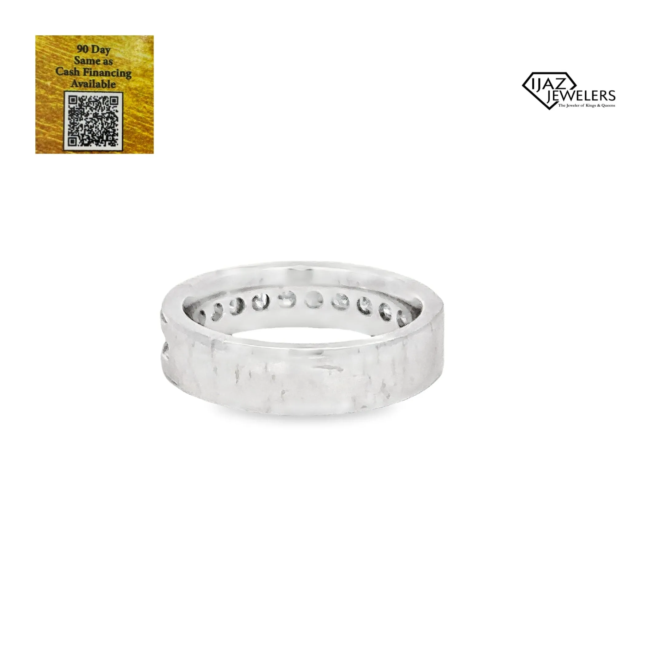 14K White Gold 1.00 Diamond Wedding Band