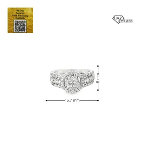 18K White Gold 0.90 CTW Diamond Ladies Ring