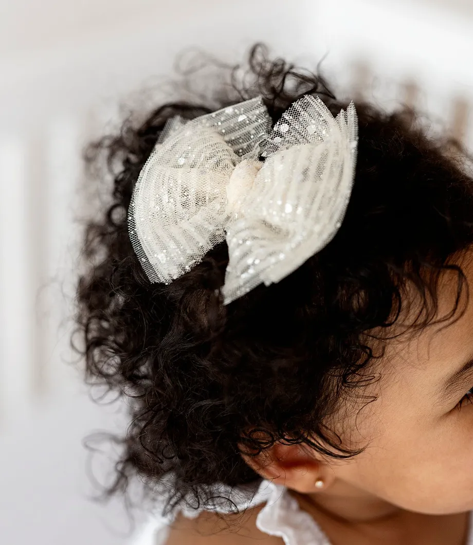 2PK TULLE BABY FAB CLIPS: princess ivory