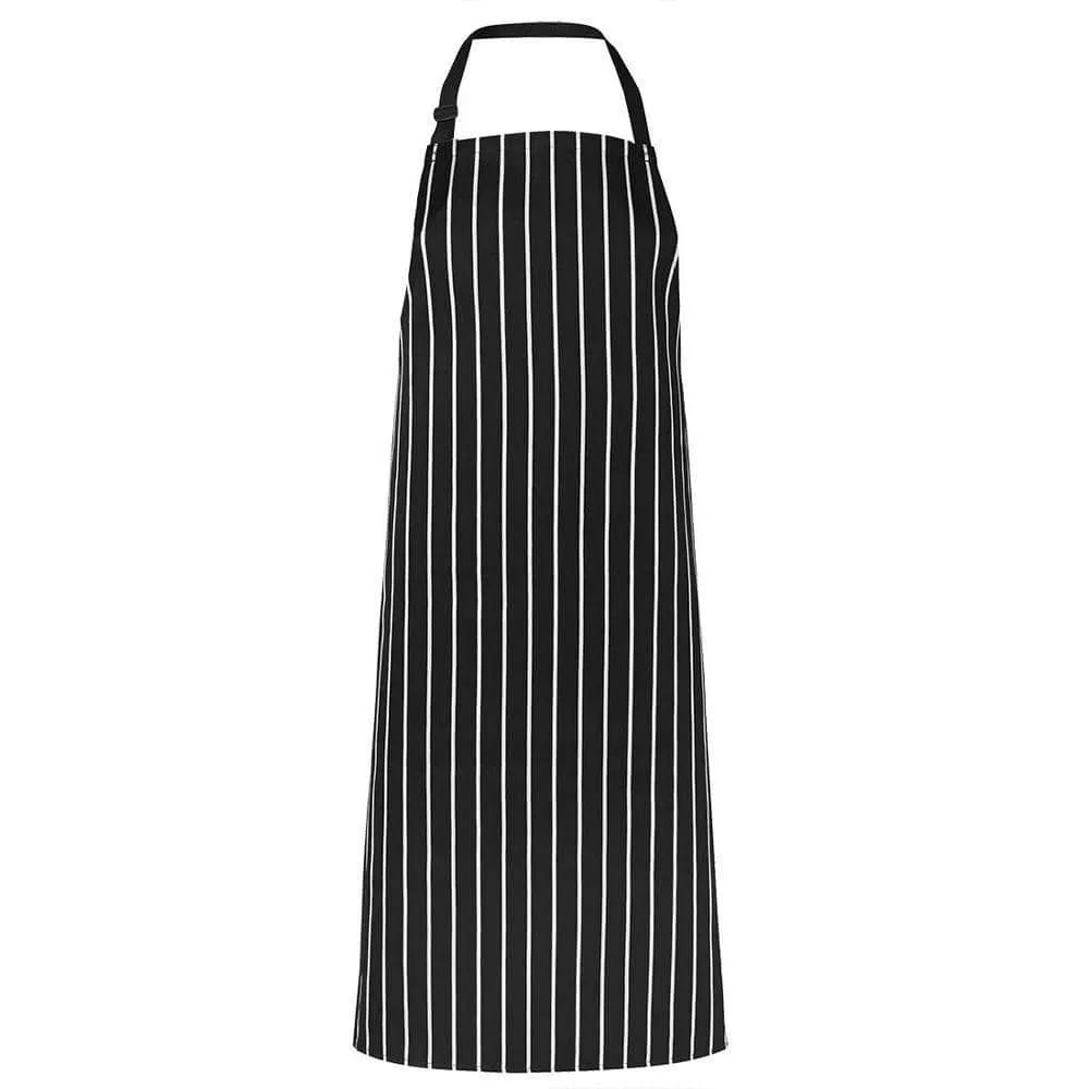 Bib Striped Apron With Pocket