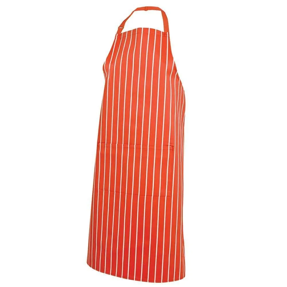 Bib Striped Apron With Pocket