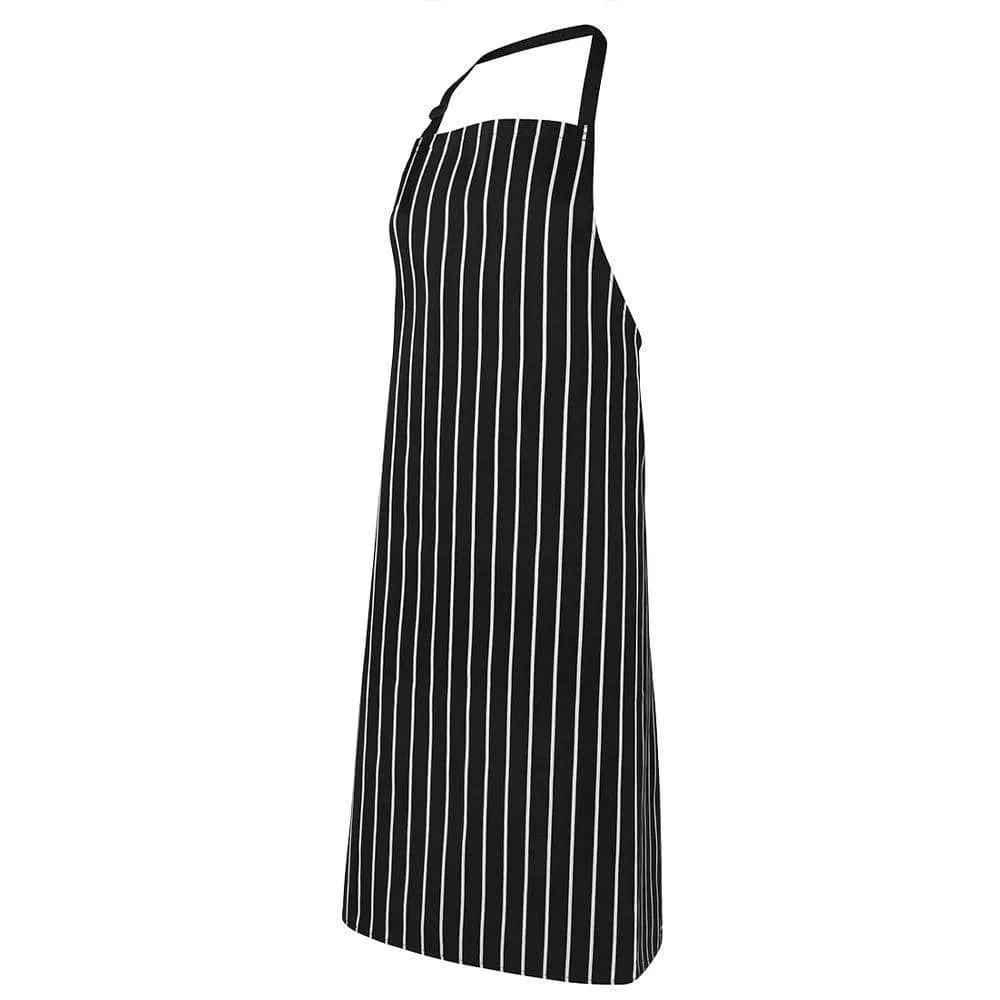 Bib Striped Apron With Pocket