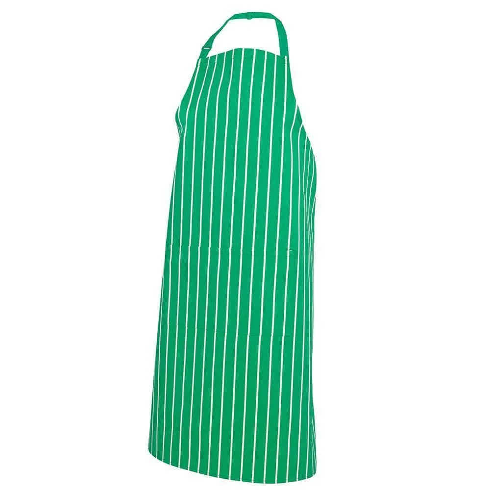 Bib Striped Apron With Pocket