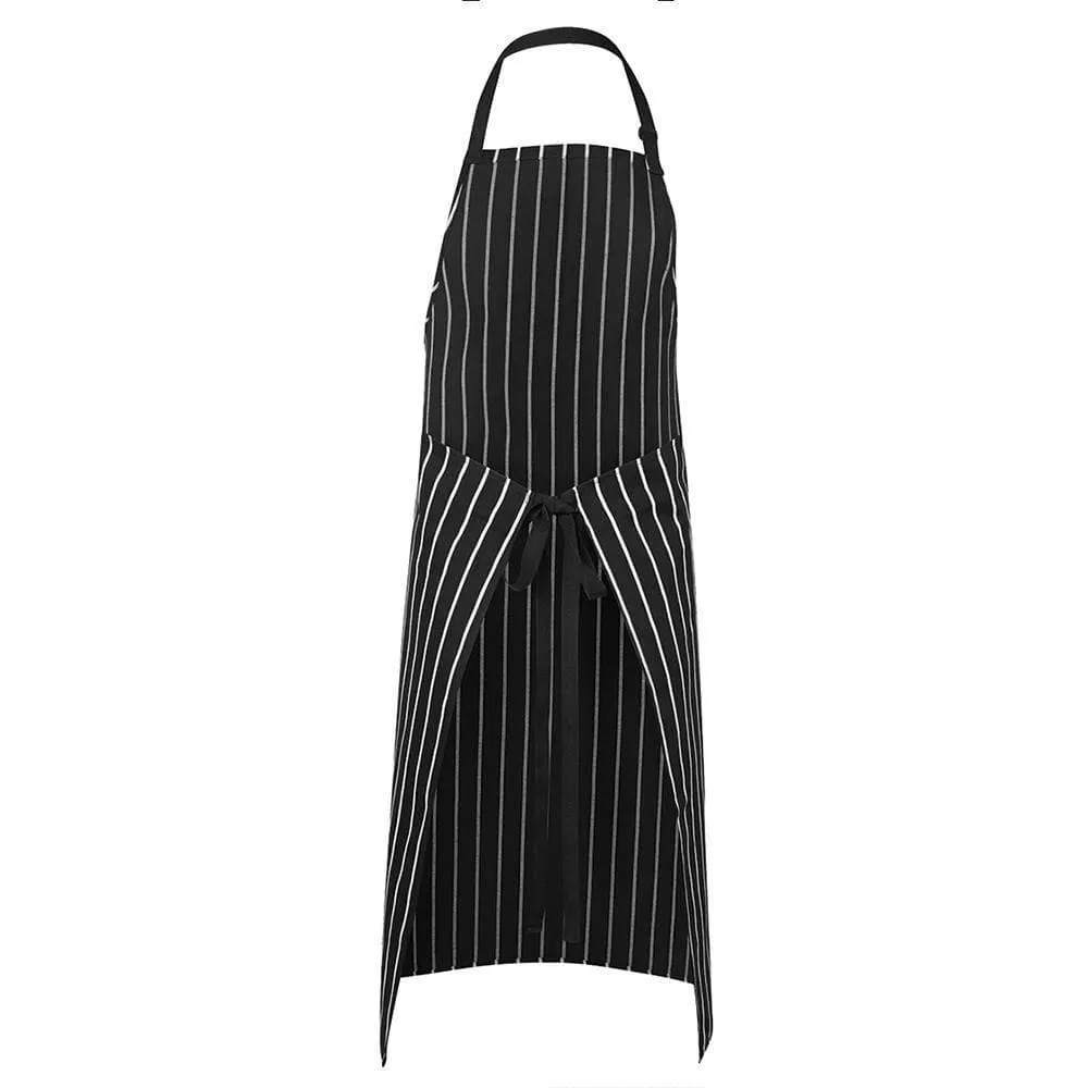 Bib Striped Apron With Pocket