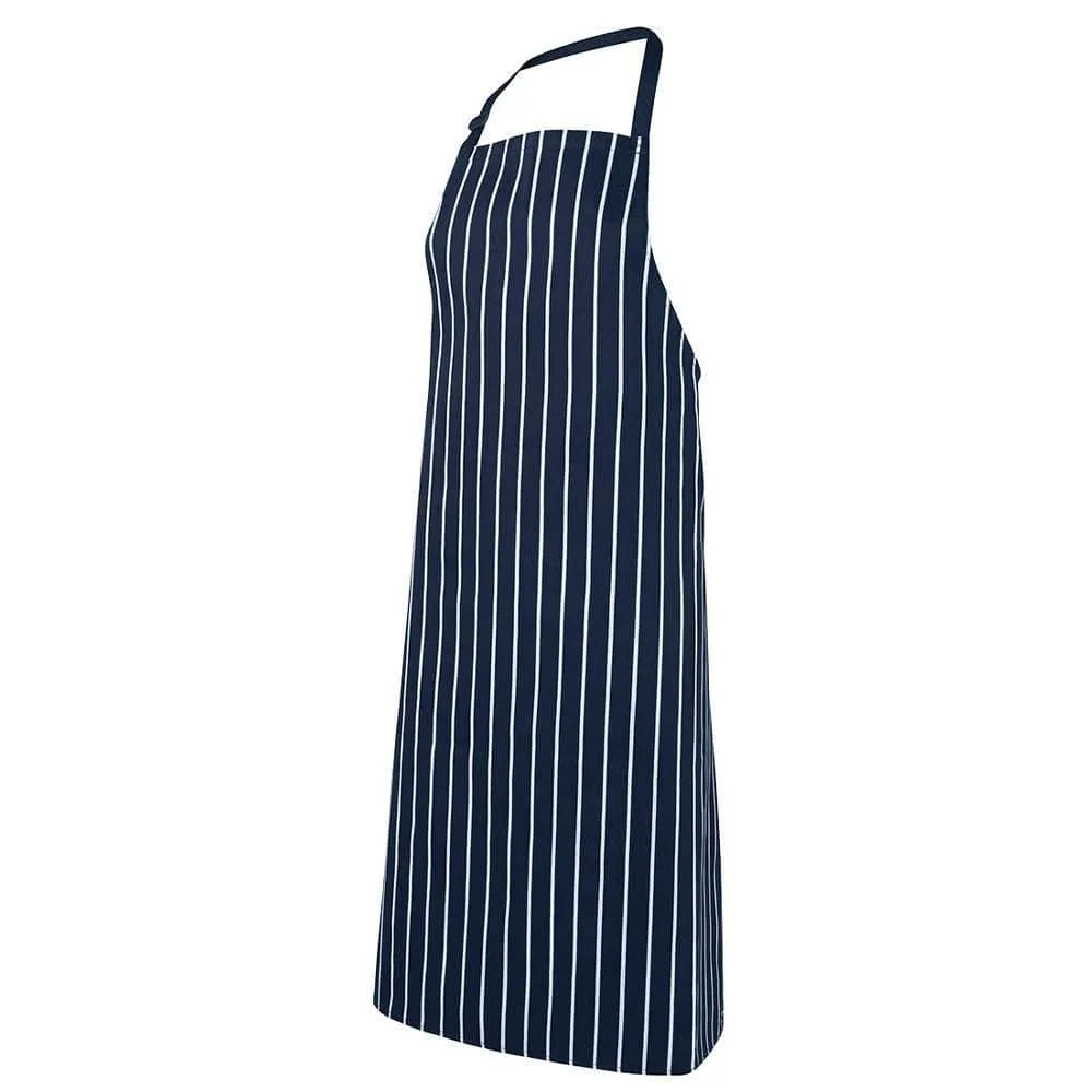 Bib Striped Apron With Pocket