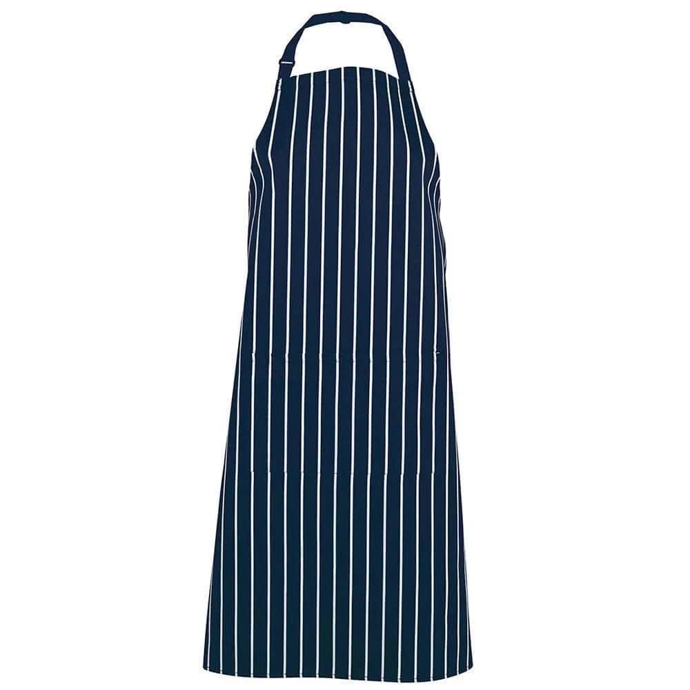 Bib Striped Apron With Pocket