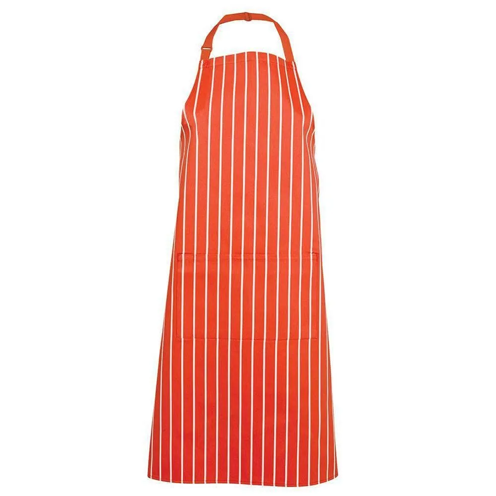 Bib Striped Apron With Pocket