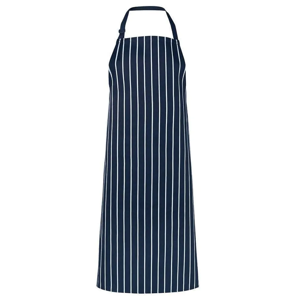 Bib Striped Apron With Pocket