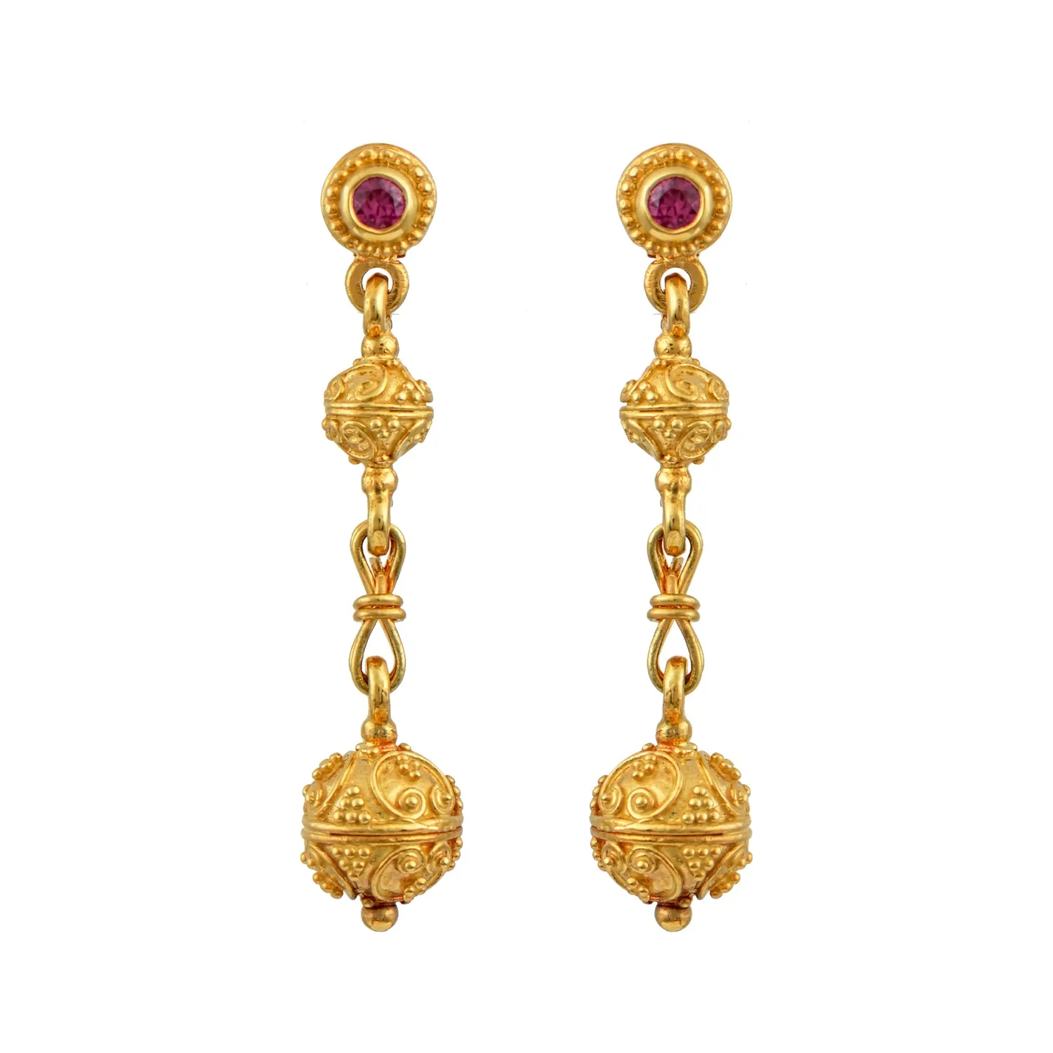 Empress Maria Komnini Byzantine Gold Earrings