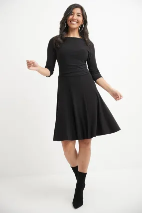 Flared Business Dress with 3/4 Sleeves