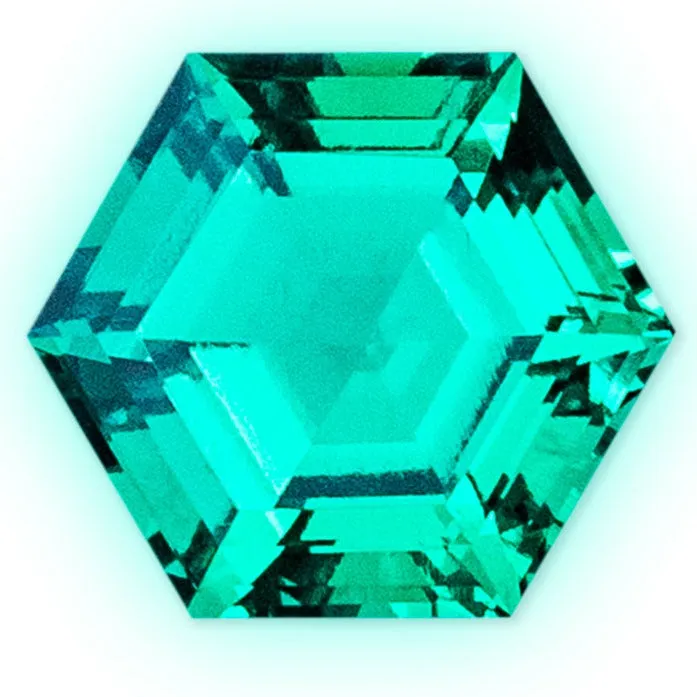 Hexagon FAB Lab-Grown Emerald Gems