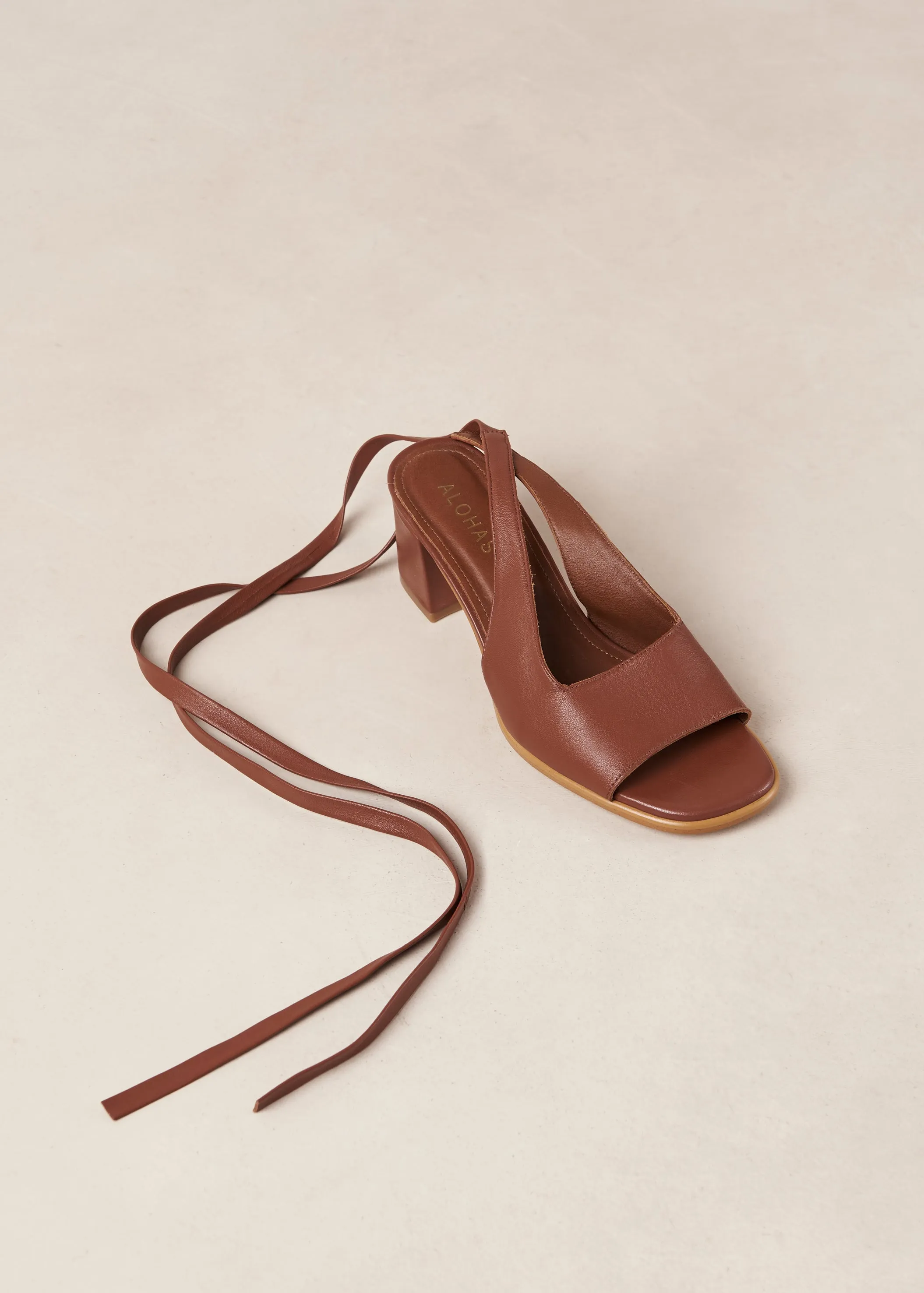 Lille Dark Tan Leather Sandals