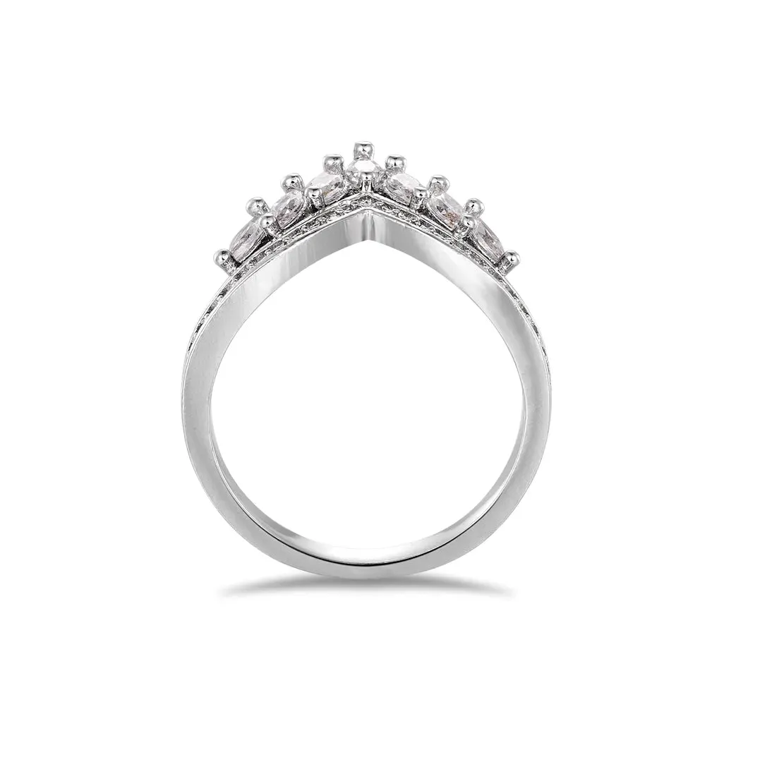 Moissanite Princess Wish Crown Ring