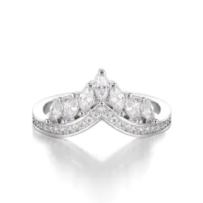 Moissanite Princess Wish Crown Ring