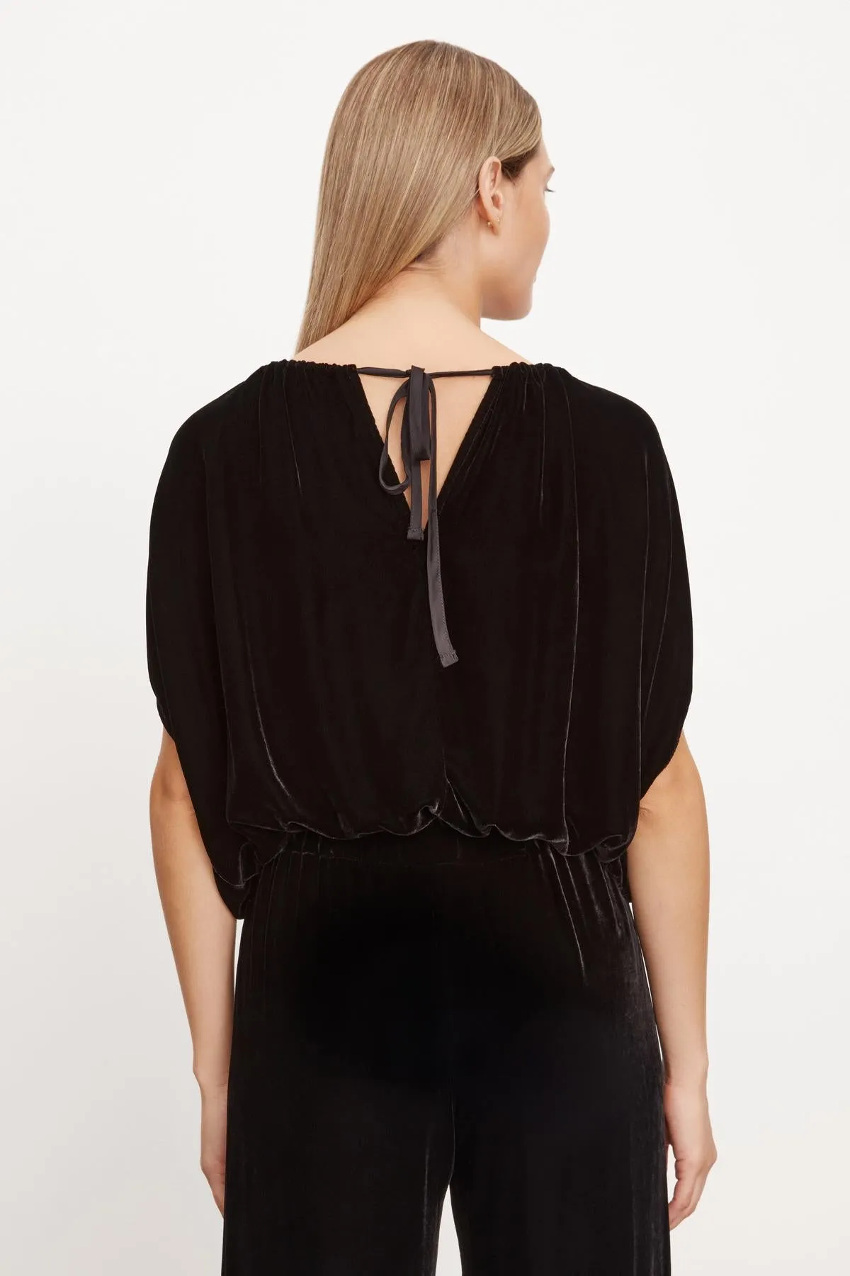 NOA SILK VELVET CROPPED TOP