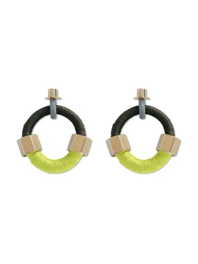 Olive & Yellow Lucchi Earrings