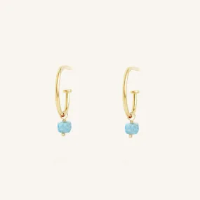 Olsen Larimar Hoops - Stone of Happiness