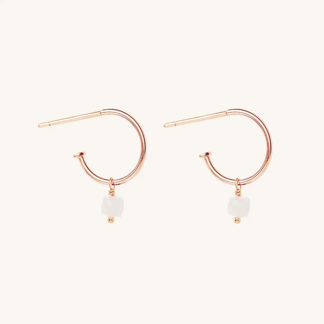 Olsen Moonstone Hoops - Stone of Hope