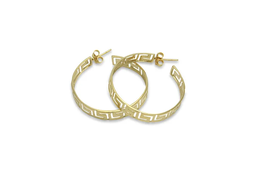 Sleek Ariadne Hoops 14K Gold Earrings