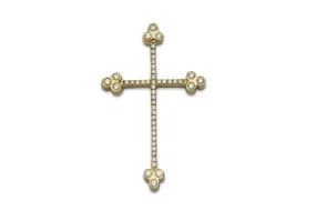 Staff of the Empire Diamond & Gold Orthodox Cross