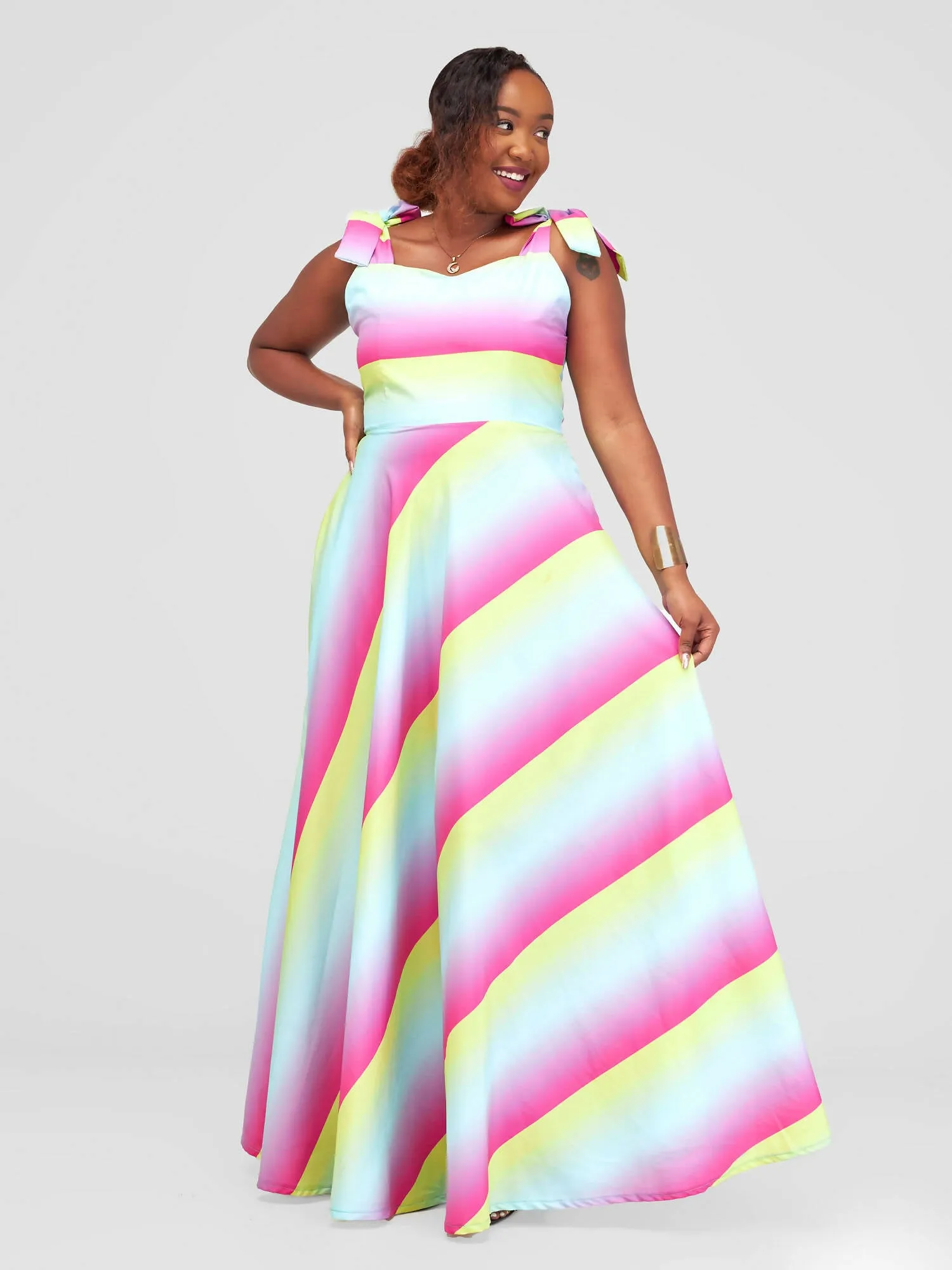 Steady Wear Princess Maxi Dress - Multicolored