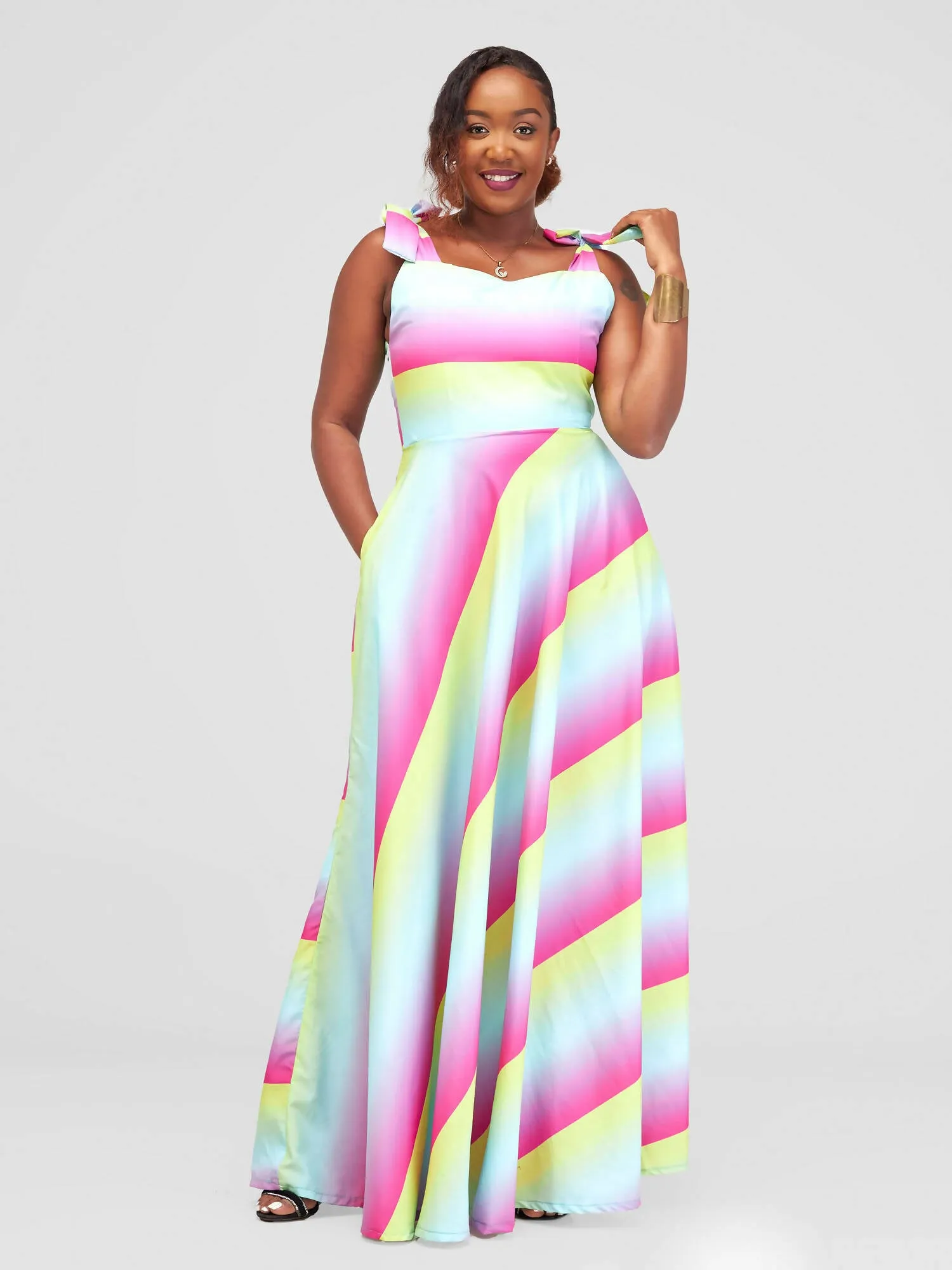 Steady Wear Princess Maxi Dress - Multicolored