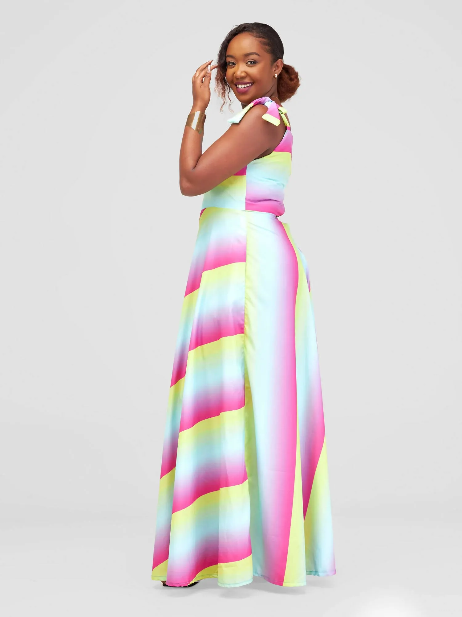 Steady Wear Princess Maxi Dress - Multicolored