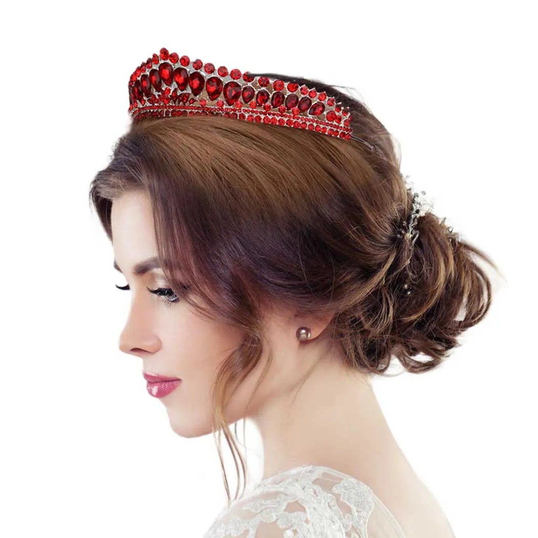 Teardrop Stone Cluster Princess Tiara