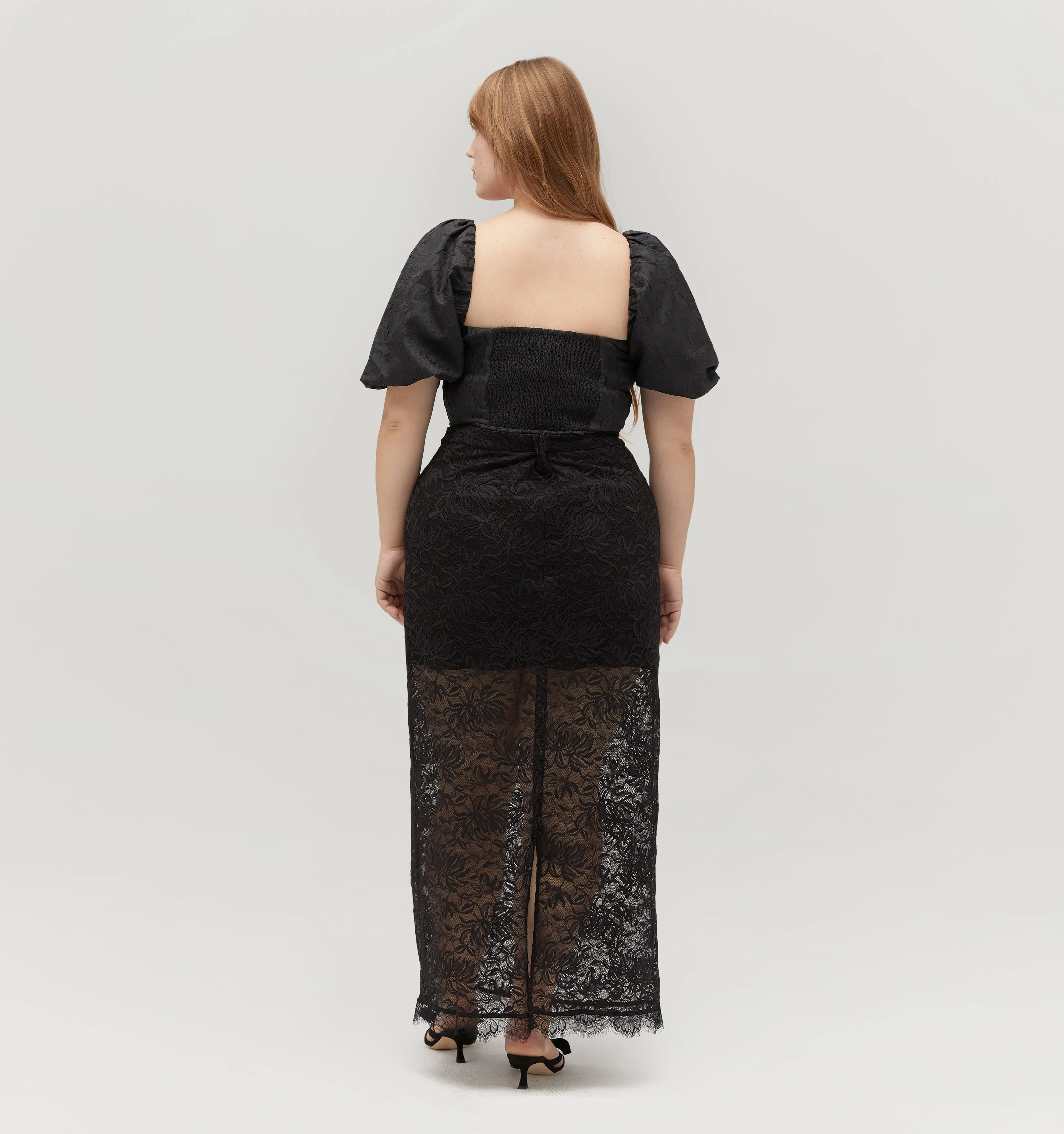 The Matilda Top - Black Crushed Taffeta