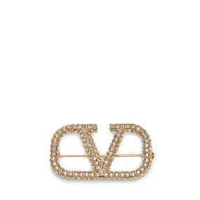 Valentino VLogo Brooch