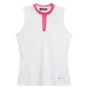 Womens Leya Sleeveless TX Jersey Polo White - SS24